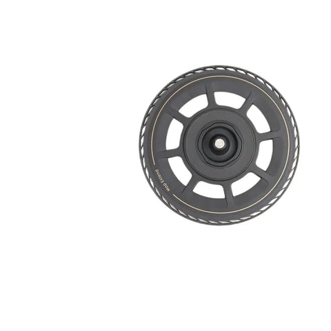 Heavy Duty Robot Vacuum Mop Pad Mount Bracket With Hook And Loop Grip That Swaps Right In For Dreame X50 X50 Pro X40 And S40 Robots With No Sweat Install, black wheel with multi-spoke design.