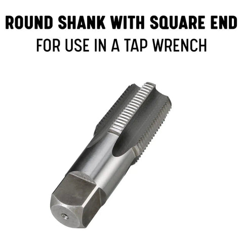 One Eighth Inch NPS Tap And One Inch OD Round Die Kit HSS National Pipe Straight Tap And Die Set shown with round shank