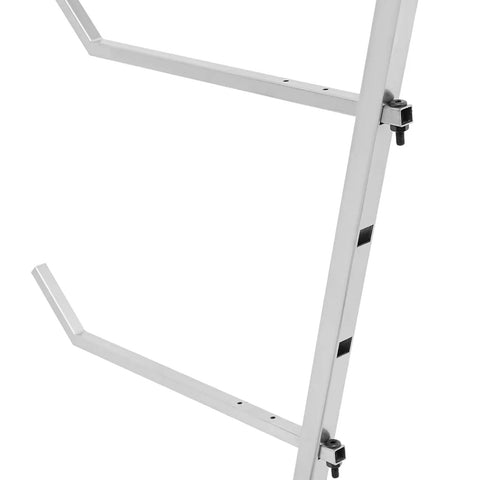 Heavy Duty 4 Tier Steel Lumber Storage Rack Height Adjustable Cantilever Organizer Shelf For Garage Workshop Silver Pipe Holder details.