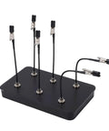 FTVOGUE Magnet Helping Hands Soldering Station Holder with 12 flexible clips, black metal base for electronics assembly.