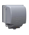 Extra Duty RaynGuard Metal Weatherproof In Use Cover for Outdoor 2 Gang Electrical Outlets Gray No Fuss Built Tough