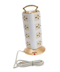 Heavy Hitter Power Strip With Quick Juice USB Ports And No Hassle Surge Guard For Your Home Office setup in gold and white.