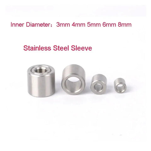 Top Shelf Stainless Steel Sleeve Bushing Built Tough For Rough Jobs Featuring Wear Resistant Finish And Precision Inner Guide Dimensions available in 3mm, 4mm, 5mm, 6mm, or 8mm sizes.