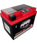 Lithium YTZ5S Battery Replacement for Honda Grom MSX125 and Kawasaki Z125 with High Crank Power shown in red and black casing