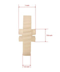 Two Pack Garage Door Opener Drive Gears, One Half Inch Bore, Two And Three Quarters Inch Outside Diameter, Thirty Two Teeth, White Replacement Parts Compatible With Chamberlain 2200 4200 6200 7220 showing side view with measurements.