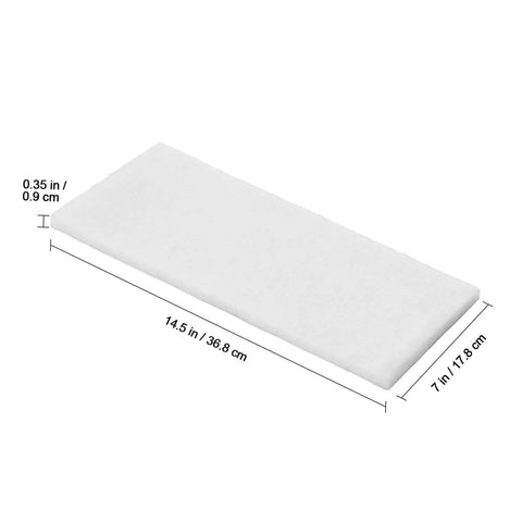 Top Shelf White Pre Filter Replacement Sponge For Portable Smoke And Fume Extractors, 14.5x7 inch, moisture resistant.