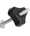 Heavy Duty T Slot Clamp Set Quick Acting Hold Down Clamps With 8mm Threaded Rod For Woodworking And Metalworking Projects And General Workholding Ideal For Jigs, Fixtures, Milling, And Assembly In Home Workshop Settings, black clamp close-up
