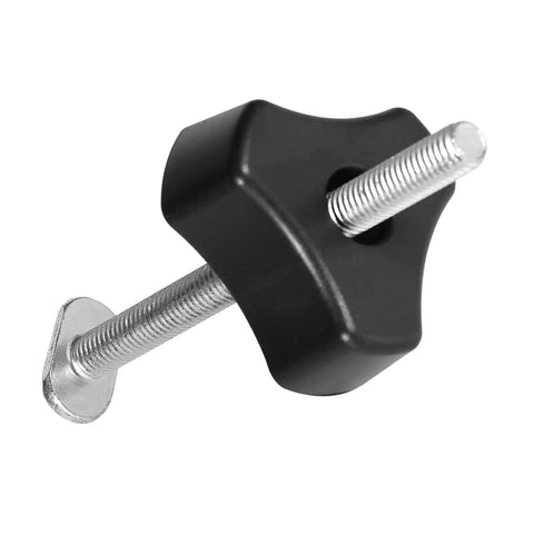Heavy Duty T Slot Clamp Set Quick Acting Hold Down Clamps With 8mm Threaded Rod For Woodworking And Metalworking Projects And General Workholding Ideal For Jigs, Fixtures, Milling, And Assembly In Home Workshop Settings, black clamp close-up