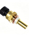 Road Ready Direct Fit Engine Coolant Temperature Sensor Replacement For 19236568 Heavy Duty Water Temp Sender, brass and plastic, detail view.