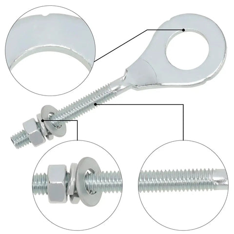 15mm Chain Tensioner Adjuster Bolt On Upgrade For Predator 212cc 196cc 6.5HP Mini Bike, close-up of bolt and washers