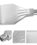 Bebemoko 2pc Aluminum Alloy Air Compressor Nozzle Set metal blowing nozzle with flat tip for precision air cleaning.