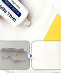 DIY Drywall Repair Kit With Scraper For Holes And Cracks Mending Wall Surfaces Fast And Easy Handy Patch Kit For Home Fix Indoor Outdoor Use 3 Piece Set showing application on cracked surface