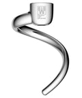 Beefy Spiral Dough Hook Replacement For Three Point Five Qt Tilt-Head Mixers, 18 8 Stainless Steel, no coating, curved view