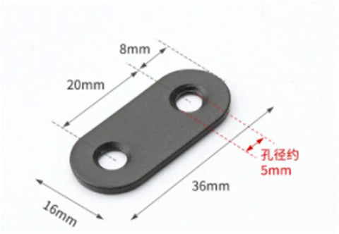 Rock Solid 100 Piece Stainless Steel Mending Plates And Straight Brace Connectors With Screws For No Sweat Setup Wood Furniture Cabinet Repair And Heavy Duty DIY Reinforcement, black metal connector plate.