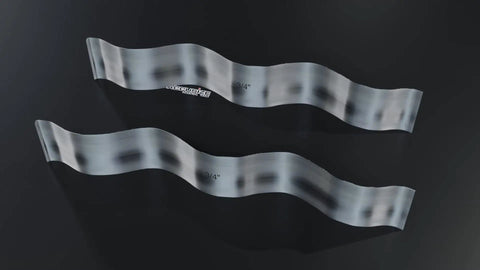 9 Pairs Wavy Parallel Set From 1/2 To 1-1/2 In By 1/8 In Increments, 4 5/8 In Long, High Quality Spring Steel Parallels For Precision Machining Setup And Fixturing, Accurate Alignment For Milling And Grinding