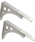 Heavy Duty Shelf Brackets Built Tough For Wall Mounted Floating Shelves Stainless Steel L Bracket set of 2 with holes