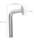 Galvanized Pallet Rack Safety Pins With J Bolts Pack Of 100 showing detailed dimensions of J bolt for shelving units.