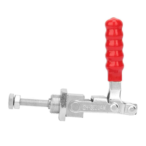 Push Pull Toggle Jig Handle For Quick Clamping And Stationary Jig Tool In Stainless Steel Heavy Duty Durable Elbow Clamp Boss Level Pro Grade Clamp Fixture For Metalworking Easy Install And Versatile Workshop Use, red handle