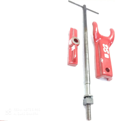 944 And 944S Boring Bar Clamp Kit With Foot Bridge T Bar Handle Nut For Vintage Boring Bar Systems, red clamp parts with T-handle