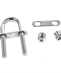 Badass 316 Stainless Steel U Bolt With Plates Nuts And Washers 4 85 Inch Long 2 25 Inch Wide 46Mm Center 8Mm Diameter Marine hardware set.