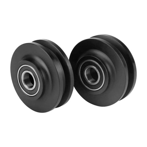 Sliding Barn Door Roller Wheels For Closets Cabinets And Windows Dope Heavy Duty Industrial Hardware Kit 2 Pack in black