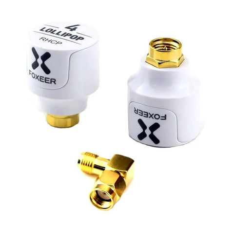 Lollipop FPV Antenna V4 5.7G 2.6dBi RHCP Stubby SMA Male Quads RC drones, gold plated, 360 durability visible, pack of 2