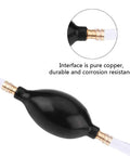 Grab-and-Go Hand Siphon Pump With Primer Bulb PVC Copper 2.1m 8mm Fuel Water Transfer For Boats Outboard Engines Cars Motorcycles Lawn Equipment And Emergency Liquid Transfers primer bulb with copper hose fittings
