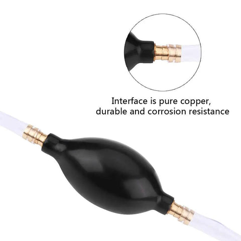 Grab-and-Go Hand Siphon Pump With Primer Bulb PVC Copper 2.1m 8mm Fuel Water Transfer For Boats Outboard Engines Cars Motorcycles Lawn Equipment And Emergency Liquid Transfers primer bulb with copper hose fittings