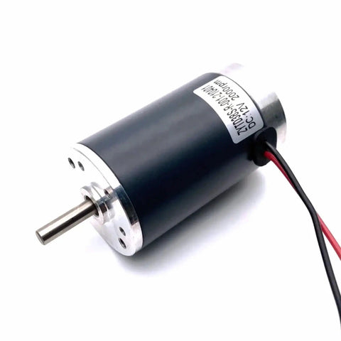 Super Cool 7W Brushed Dc Gear Motor With Strong Torque For 12V 24V Systems Operating At 2000Rpm shown side view with connectors