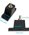 Eight Pack Air Conditioning Rubber Shock Absorption Brackets With Base Mounting Pads For Mini Splits showing dimensions