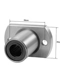 Rock Solid LMH10UU Two Side Cut Flange Linear Ball Bearing Bushing, 10mm Bore, 29mm Length, Chromium Steel, detailed view.