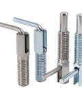 Heavy Duty Retractable Indexing Plunger Pin M10 Stainless Steel Spring Loaded Safety Latch Telescopic Locking System with L Handle set of 4