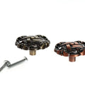 Old School Antique Brass Hollow Door Knob For Cabinets And Drawers, Vintage Wardrobe And Kitchen Handle, screws included