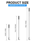 Three adjustable sizes of Go To Crevice Weeder With Long Handle For Sidewalk Cracks Stainless Steel Manual Weed Puller L Shaped.