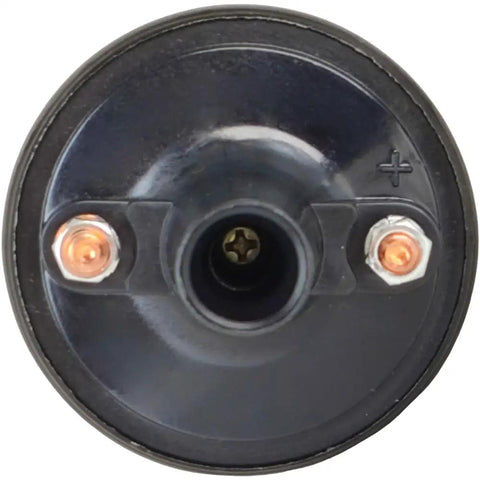 Close-up of 12V Ignition Coil Kit With C-624 C-615 UC12T And 383444 383449 B6A-12029-B 1100-0544 GM Ready Drop In Ford terminals