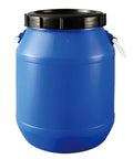 Food Grade Plastic Sealed Storage Barrel With Inner And Outer Double Seal Screw Lid, Airtight Heavy Duty 8 Gallon Blue Container