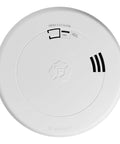 Front view of Battery Powered Photoelectric Smoke And Carbon Monoxide Detector With Voice And Location Alerts Slim Combo Alarm