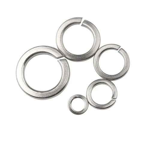 Stainless Steel Spring Lock Washers Split Elastic Gasket Ring Kit M1.6 To M30 2 To 200 Pcs Tough As Nails Fasteners variety sizes