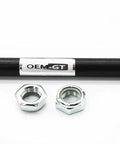 Old School Mini Bike Axle Five Eighths Inch By Ten Inch With Two Inch Threaded Ends And Two Nylon Insert Lock Nuts Zinc Plated For Durability