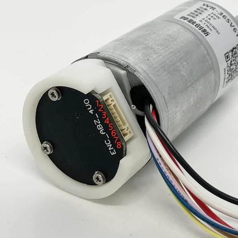Close-up of Beefy Torque Brushless DC Servo Motor With Hall Encoder Feedback Three Phase For 24V 36V Or 48V Powering Precision Motion.
