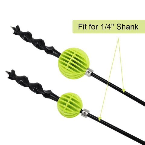 Flex Bit Placement Tool And Bumper Ball Guide Kit For Quarter Inch Shank Drill Bits with green bumper balls and shanks