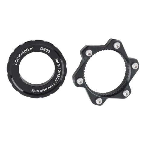 Center Lock Hub Adapter Aluminum Alloy 6 Bolt Disc Brake Rotor With Stainless Steel Washer For Mountain Bicycle Easy Install