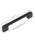 5 Inch Aluminum Alloy Drawer Handles Set Matte Black Cabinet Pulls With Solid Base Includes Screws Durable Rust Resistant Hardware For Kitchen And Bathroom Drawers Easy Install 10 Pack, 136mm handle