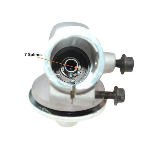 Close-up of 7 splines on Beefed Up Gear Box Replacement For BCZ260S TRZ230S EXZ2401S BC T3195 31001