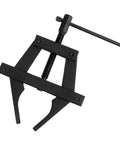 Slick Adjustable Motorcycle Chain Tensioner Tool Hella Tough Bike Chain Tightener, heavy duty black steel clamp for alignment.