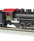 USRA 0-6-0 Steam Locomotive With Smoke And Short Haul Tender NC And St Louis 152 HO Scale Loco on track side view