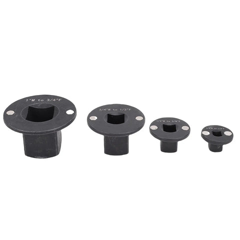Premium Low Impact Socket Adapter Set For Tight Spots With Magnetic Drive And Easy Access Reducing Tools That Make Auto Repair A Breeze Every Single Time, 4 black steel adapters