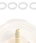 4 Pack O Ring Gasket Set For Harmony Manual Breast Pump Replacement Durable Silicone Seals Easy Install Compatible Pump Parts For Strong Suction And Leak Prevention, white O-rings