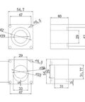 Nema23 stepper motor mounting bracket set, aluminum, 3 pcs with 12 screws for CNC routers and engraving machines