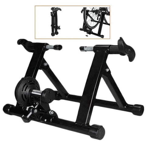 Indoor Bike Trainer Stand For 20 To 22 Inch Wheel Size Mountain And Road Bikes, Adjustable Height, Stable Frame